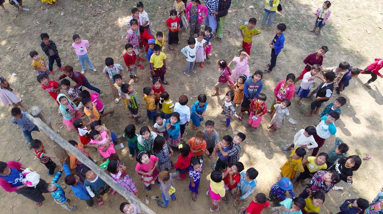 Children taking a play break at the 2020 Kuki Christian Convention